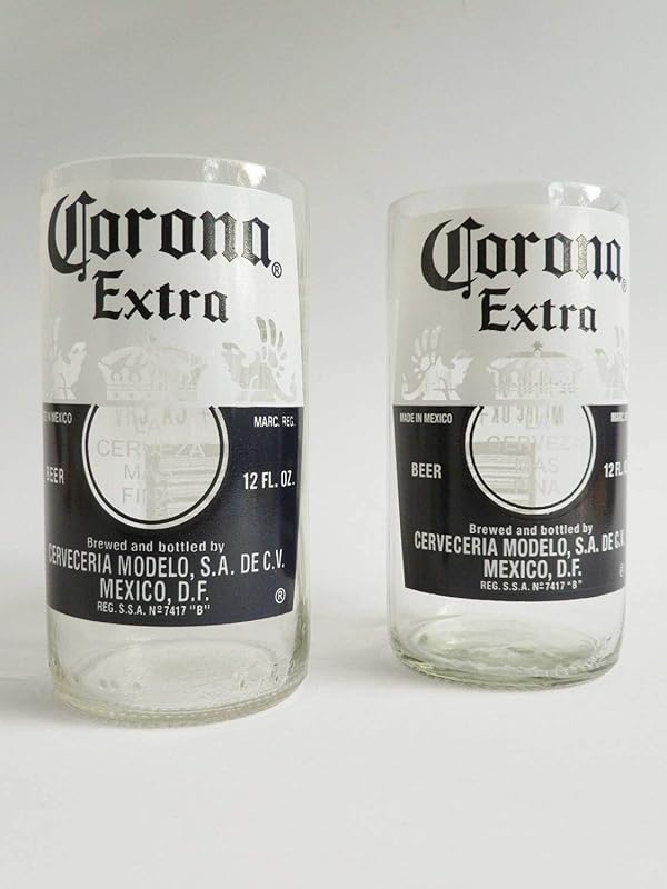 Beer Bottle Corona Glasses made from the bottle Handmade
