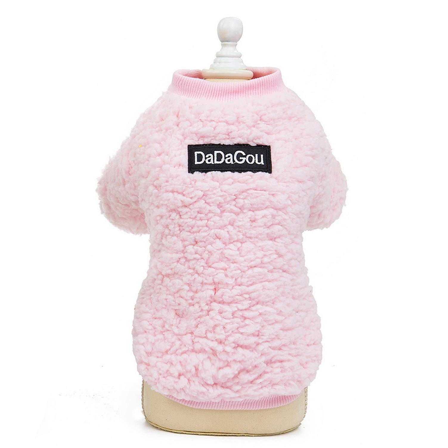 SMALLLEE_LUCKY_STORE Soft Sherpa Fleece Jumper for Small Dog Cat Sweatshirt Jacket Pullover Sweater Puppy Kitten Winter Coat Warm Pet Clothes,Baby Pink L — image 1