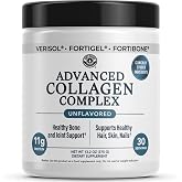 Advanced Collagen Complex with VERISOL&reg;, FORTIBONE&reg; &amp; FORTIGEL, 30 Servings | Supports Hair, Skin, Bone &amp; Joint Support - Clinically Studied Grass-Fed Hydrolyzed Collagen - Non GMO, 3rd Party Lab Tested