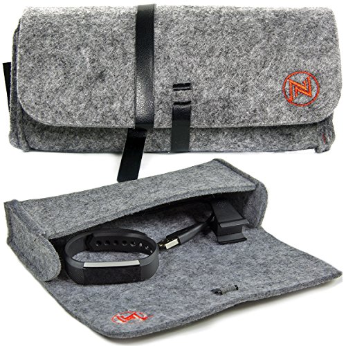 EnvyDeal Fitness Tracker Wristband Grey Carrying Case for Like Alta HR, Flex 2, Charge, Charge 2, Charge HR, Blaze, Surge