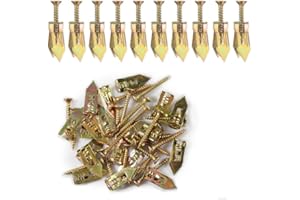 Jindizi 50 Set Metal Expansion Bolt for Drywall - Dry Wall Anchors and Screws Kit, Drywall Self-Drilling Anchors with Screws 