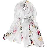 Petunny Floral Print Shawl Fashion Shawls Flower Printed Scarves Long Large Boho Scarf for Women