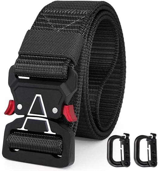 Military Style Durable Nylon Belt,2019 New QuickRelease Buckle Mens Belt for Cargo Pants Jeans