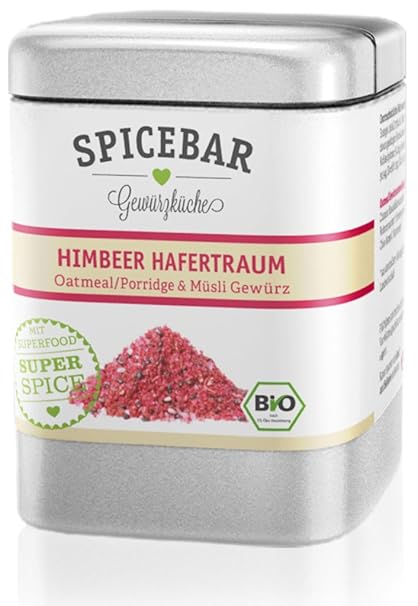 Spicebar Himbeer-Hafertraum, Gewürz für Porridge, Oatmeal und Müsli, Bio (1 x 70g)
