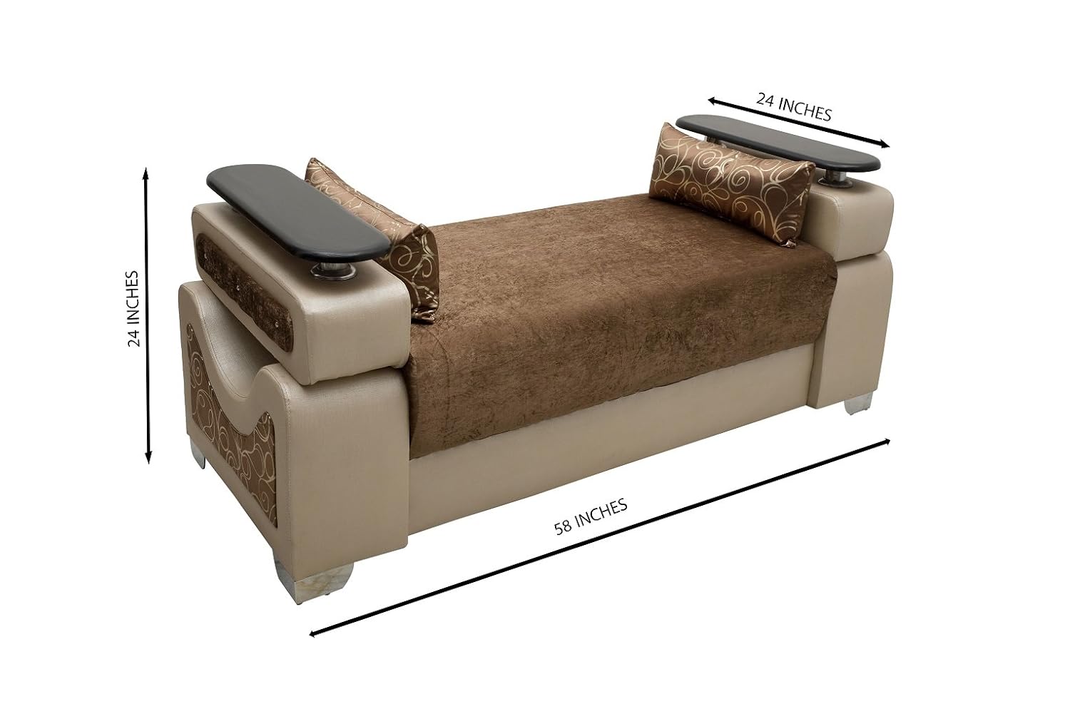 Dzyn Furnitures Two Seater Backless Sofa Amazon In Home Kitchen
