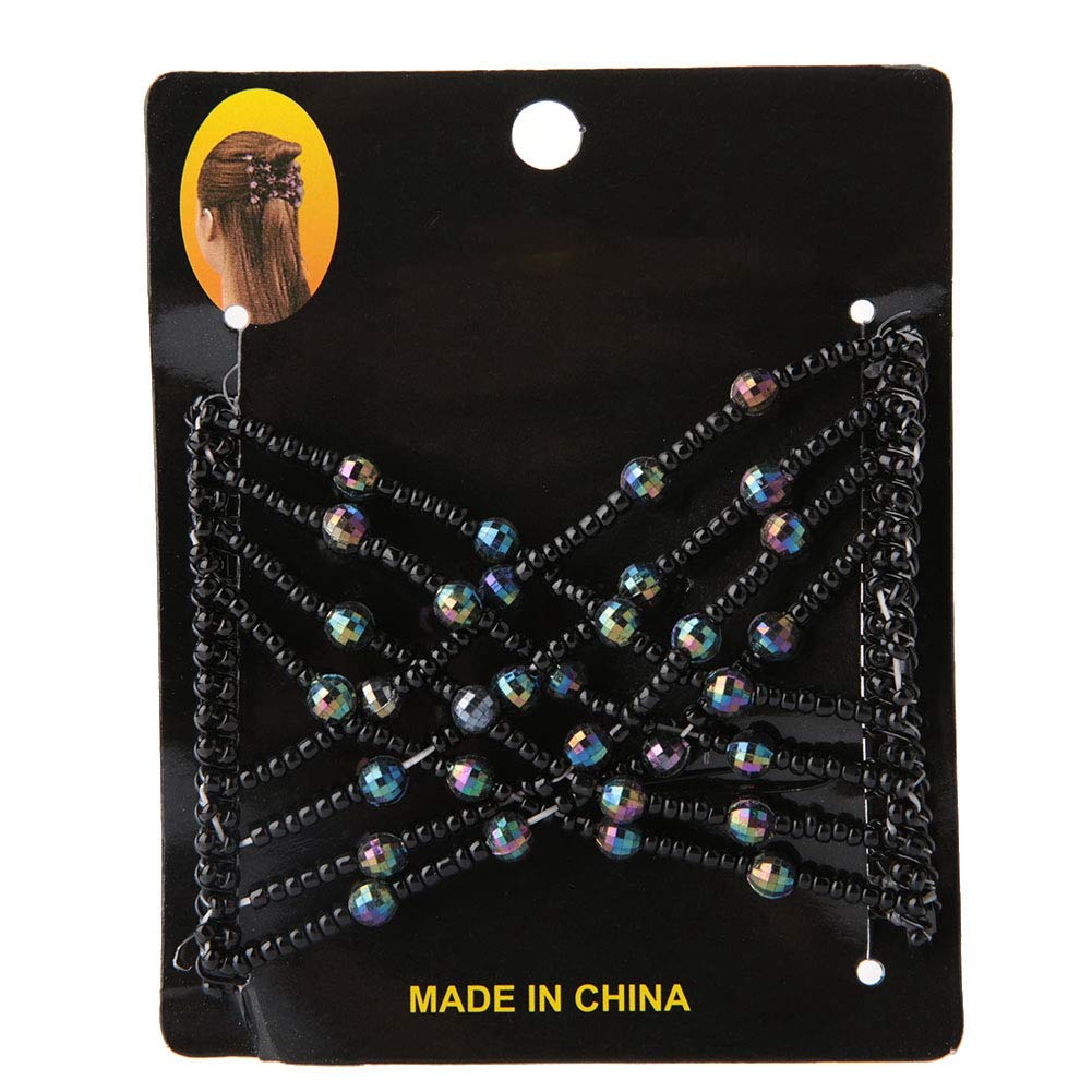 Beads Comb, Stretchy Hairpin for Easy Styling, Slip Resistant Clip for Women and Girls Daily Use