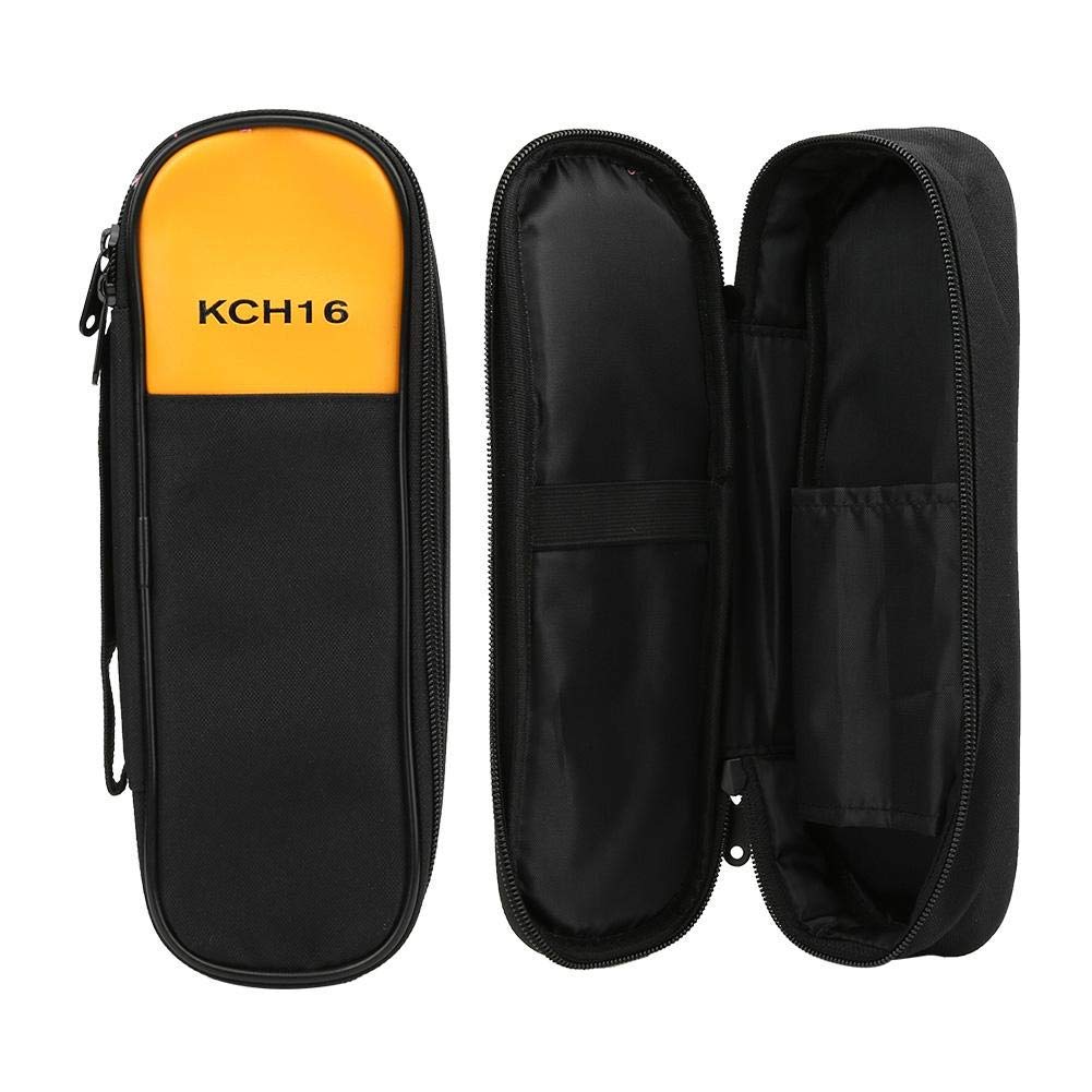 KCH16 PU Clamp Multimeter Storage Bag Black & Yellow Clamp Meter Bag