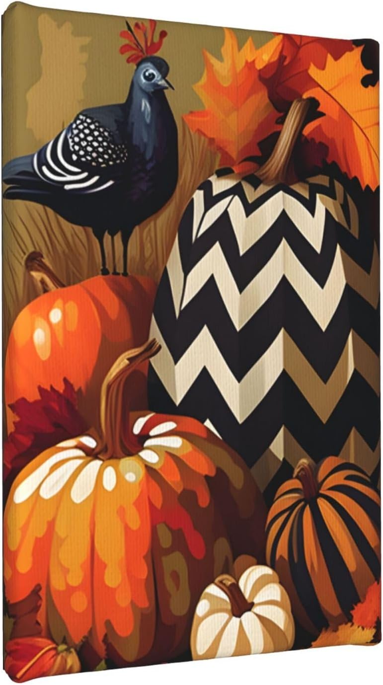 Paintings - Thanksgiving Pumpkin (3) Wall Art Canvas Painting Pictures Abstract Art Paintings Gifts Modern Art Poster Work Decor Home Decorations For Office Room Kitchen,Painting Without Frame (Unframed,12x16inch)