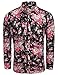 COOFANDY Men's Floral Print Slim Fit Long Sleeve Casual Button Down Shirt