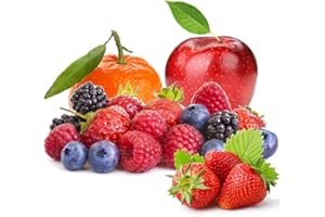 Breoudo 600+ Mix Fruit Seeds, 6 Variety Non-GMO Heirloom and Organic, Strawberry Seeds Raspberry Seeds Mulberry Seeds Apple Seeds Orange Seeds Blueberry Seeds for Planting Home Garden