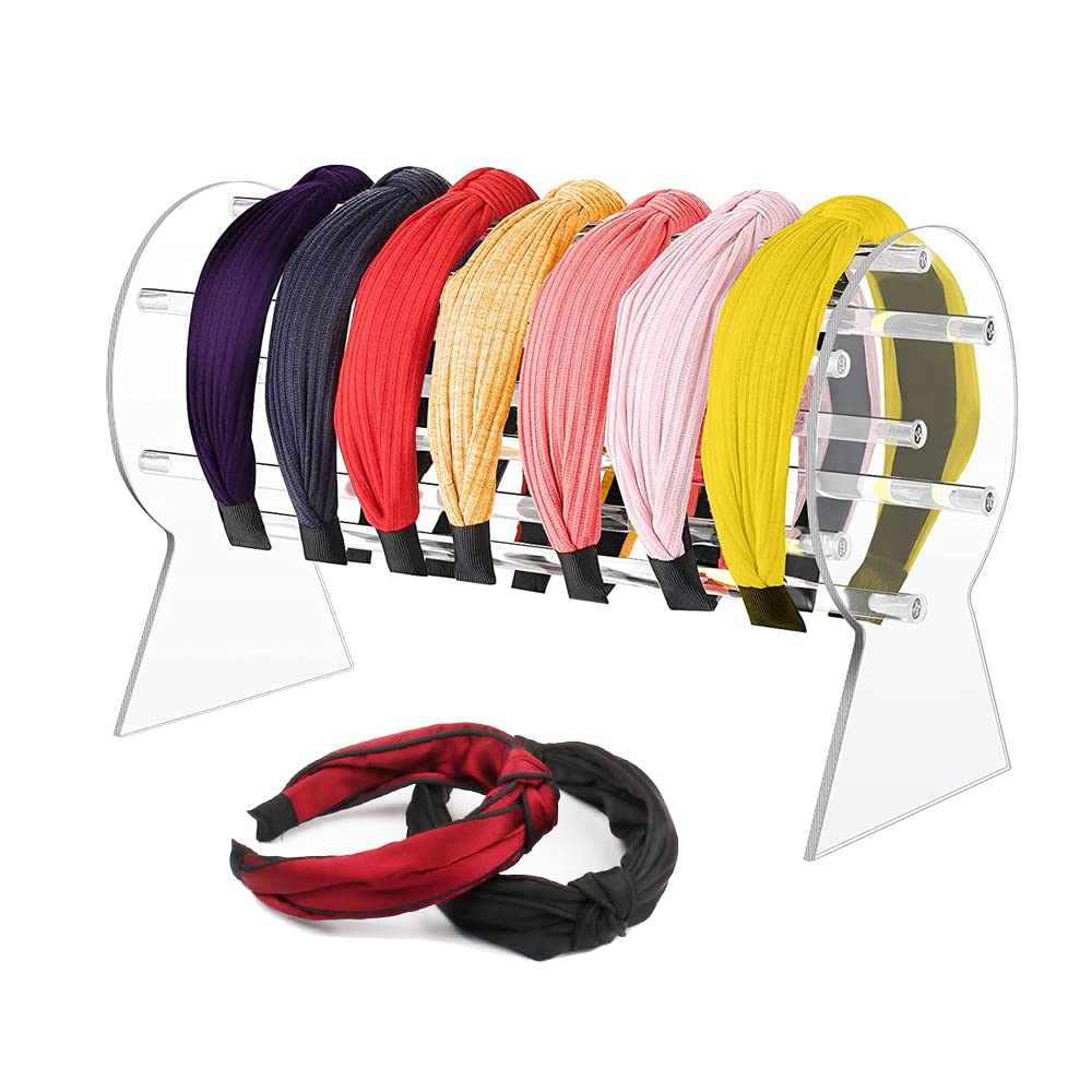 Umelee Acrylic Headband Holder, Headband Jewelry Organizer for Teens Girls Women Gifts, Display Stand, Detachable Organiser Storage Rack for Headband Chain Bracelet Necklace