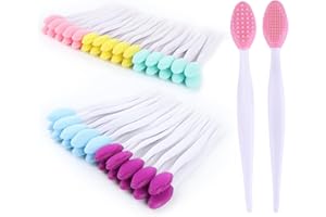 YOIZYFREE 50 Pcs Lip Scrub Brush,Lip Scrubber Exfoliator,Double-Sided Silicone Lip Brush Tool for Men Women Lip Lightening, Lip Exfoliator Scrubber Tool for Dark Lips