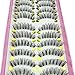 Bluelans® 10 Pairs Long Cross False Eyelashes Natural Fake Thick Black Eye Lashes