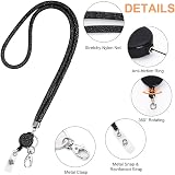 Vicloon Victorini Crystal Transparent Card Holder with Lanyard Black view 3