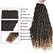 Goddess faux locs wavy curly faux locs crochet hair with curly ends synthetic hair extension(24inch,1B-27)