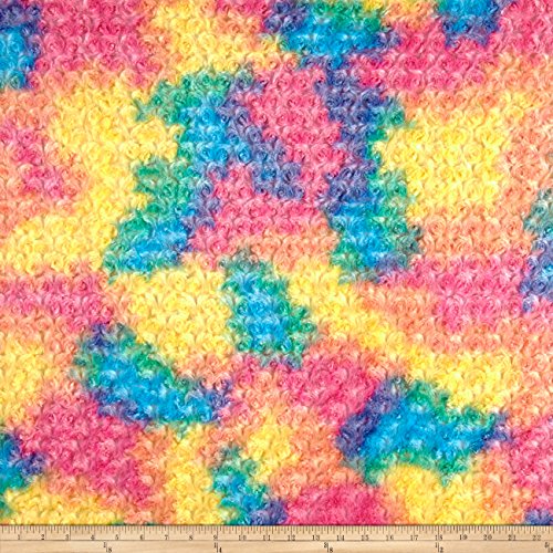 Shannon Fabrics Minky Rainbow Rose Cuddle Fabric by The Yard, Sorbet