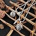 2 PCS Antique Silver Aromatherapy Essential Oil Diffuser Locket Necklace Pendant, Round / Heart Cage Locket Bulk with 10 Lava Stone Rock Beads Balls Set for Necklace Jewelry