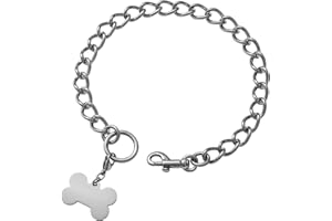 YOWITY New Clip Design Metal Chain Dog Slip Collar,Strong Stainless Steel P Chain Walking Collar for Small Medium Large Dogs