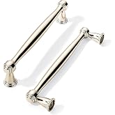 khtumeware 2 Pack Polished Nickel Cabinet Pulls 5 Inch(128mm) Hole Centers Heavy Duty Soild Cabinet Pulls Kitchen Cabinet Hardware for Cupboard Drawer Handles Dresser Pulls