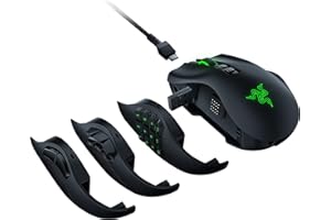 Razer Naga Pro Wireless Gaming Mouse: Interchangeable Side Plate W/ 2, 6, 12 Button Configurations - Focus+ 20k Dpi Optical S