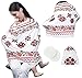 Premium Nursing Breastfeeding Cover | Stretchy and Breathable Carseat Canopy | Set of 2 Nursing Pads and 1 Pouch | Easy Covers Baby Car Seat or Stroller | Best Floral Infinity Scarf for Girls and Boys