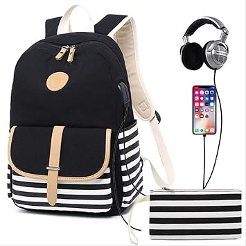 mochilas con cargador para mujer