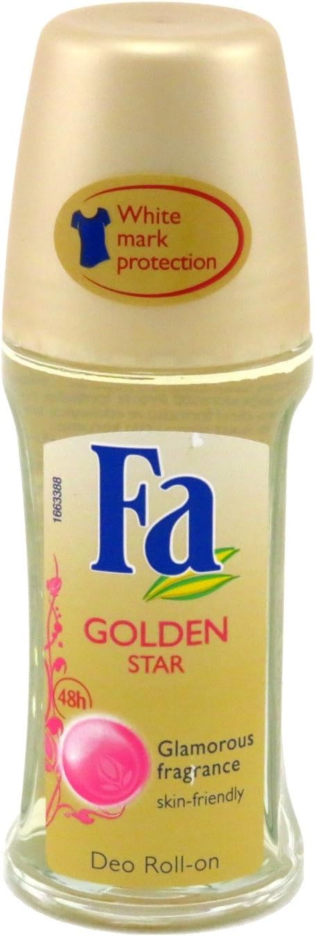 Fa Deodorant 1.7 Ounce Roll-On Golden Star (50ml) (6 Pack)