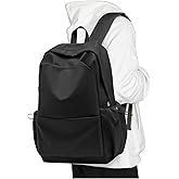 UPPACK Backpack For Women Men School Aesthetic Lightweight College Backpack for Boys Girls Book Bag Casual Daypack Laptop Gym Backpacks Black-L