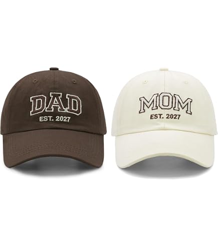 Dad 2027 Parents 2027 Dad est 2027 Adjustable Printed Baseball Hat