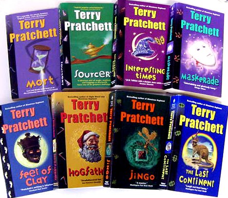 Pratchett Fiction Collection Eight-book Set (Mort, Sourcery, Interesting Times, Maskerade, Feet of Clay, Hogfather, Jingo, The Last Continent) (Mass Market Paperback)