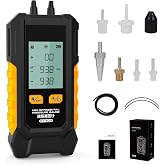 PT503 Manometer Gas Pressure Tester Dual-Port -100 to 300 KPa | 10 Units Selectable, Data Lock &amp; Storage, Magnetic Back, Backlit Display, 7 Adapters for HVAC &amp; Gas Pressure Testing