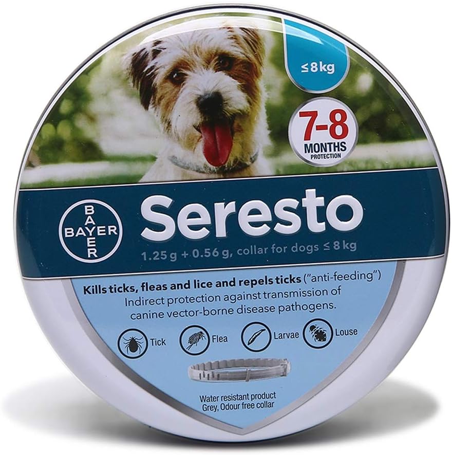 JNTM Flea And Tick Collar for Dogs, Waterproof, Anti Flea Collar Adjustable Natural & Safe, 8 Month Protection Efficiently Repellent Locust Life of Pets,Smalldog