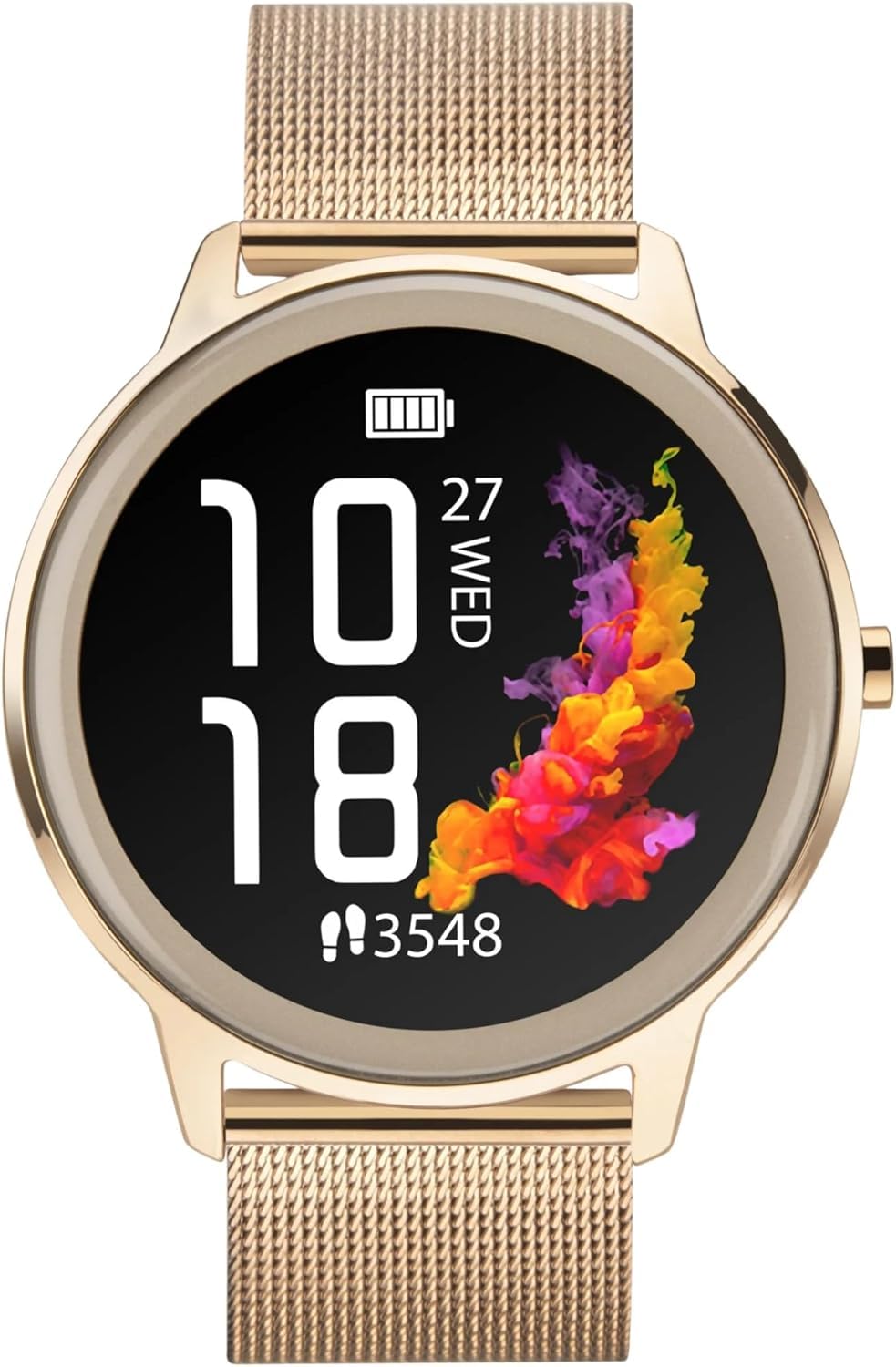 Sekonda Flex Womens 42mm Smart Watch with Heart Rate and Sleep Monitor, Daily Activity, Sports, Music, Weather & Message Functions, with Mesh Strap