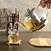 Glass Teapot with infuser, Tea Infusers for Loose Tea, Small Loose Leaf Tea pot, Heat resistant, Ideal for Tea Parties and Stovetop Brewing，1200ml