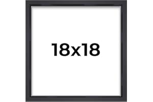 POSTER PALOOZA 18x18 Shadow Box Frame Contemporary Black Finish | 3/4" Depth of Usable Space| Interior Size 18x18 Inches| UV Resistant Acrylic, Acid-Free Backing, Wall Hangers | Made in USA