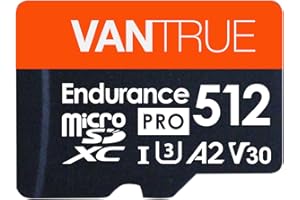 Vantrue 512GB microSDXC Card, USH-I U3 Memory Card with Adapter Meet 4k UHD Video Recording Compatible with Dash Cam, Camera,