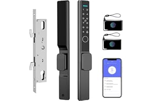 Sliding Glass Door Lock 2085 Ultra-Slim eLinkSmart Waterproof Keyless Mortise Smart Lock with Hook for Door Thickness 22~110m