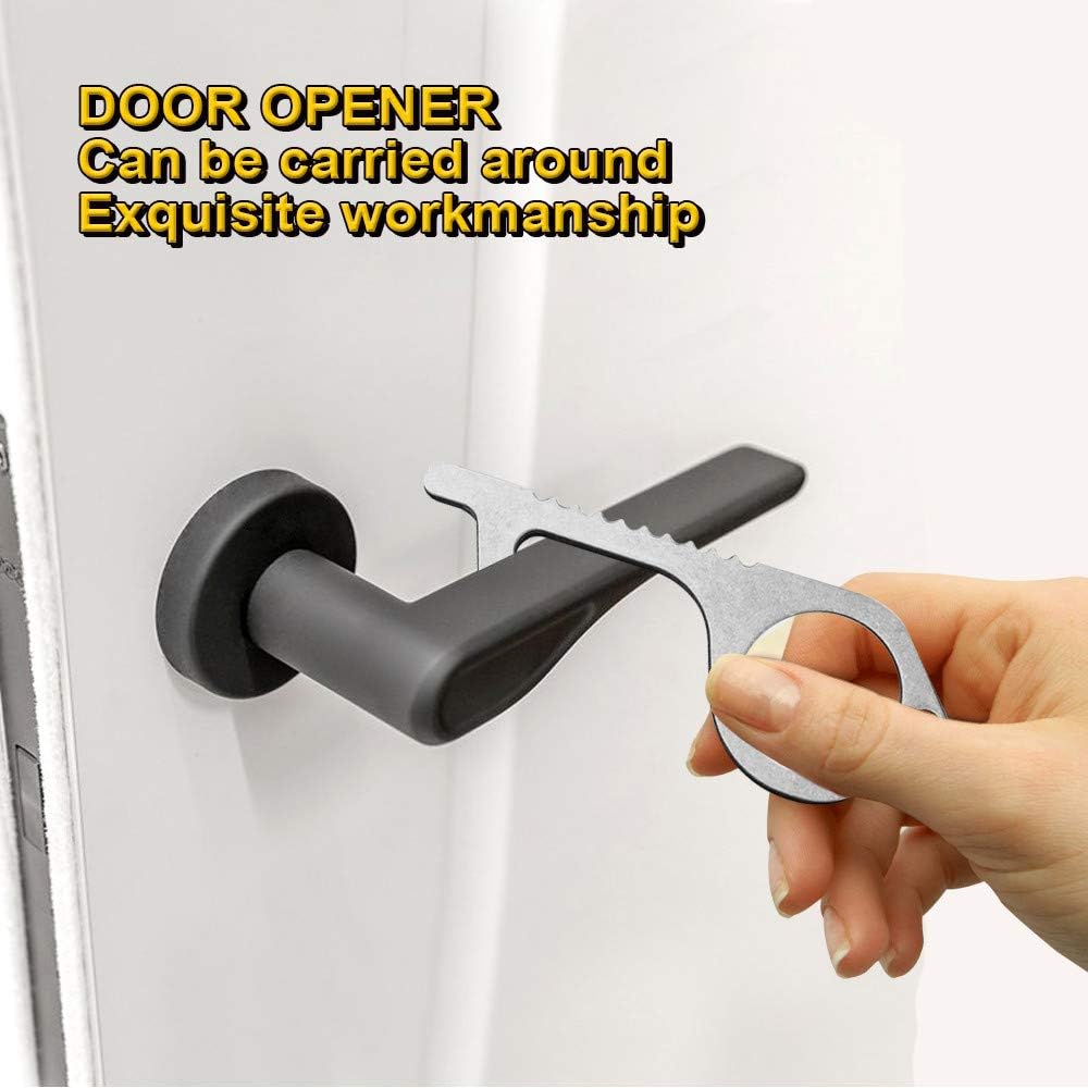 etc Door Opening Easy to Carry Zero Touch Reusable Brass Handle Tools