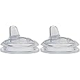 Sippy Spout Nipples for Comotomo Baby Bottles, 2-Count, Food Grade Silicone, Soft Spout, Spill-Proof, Transition Nipples, Converts Baby Bottle to Sippy Cup, BPA Free, 4+ Months (Variable Flow)
