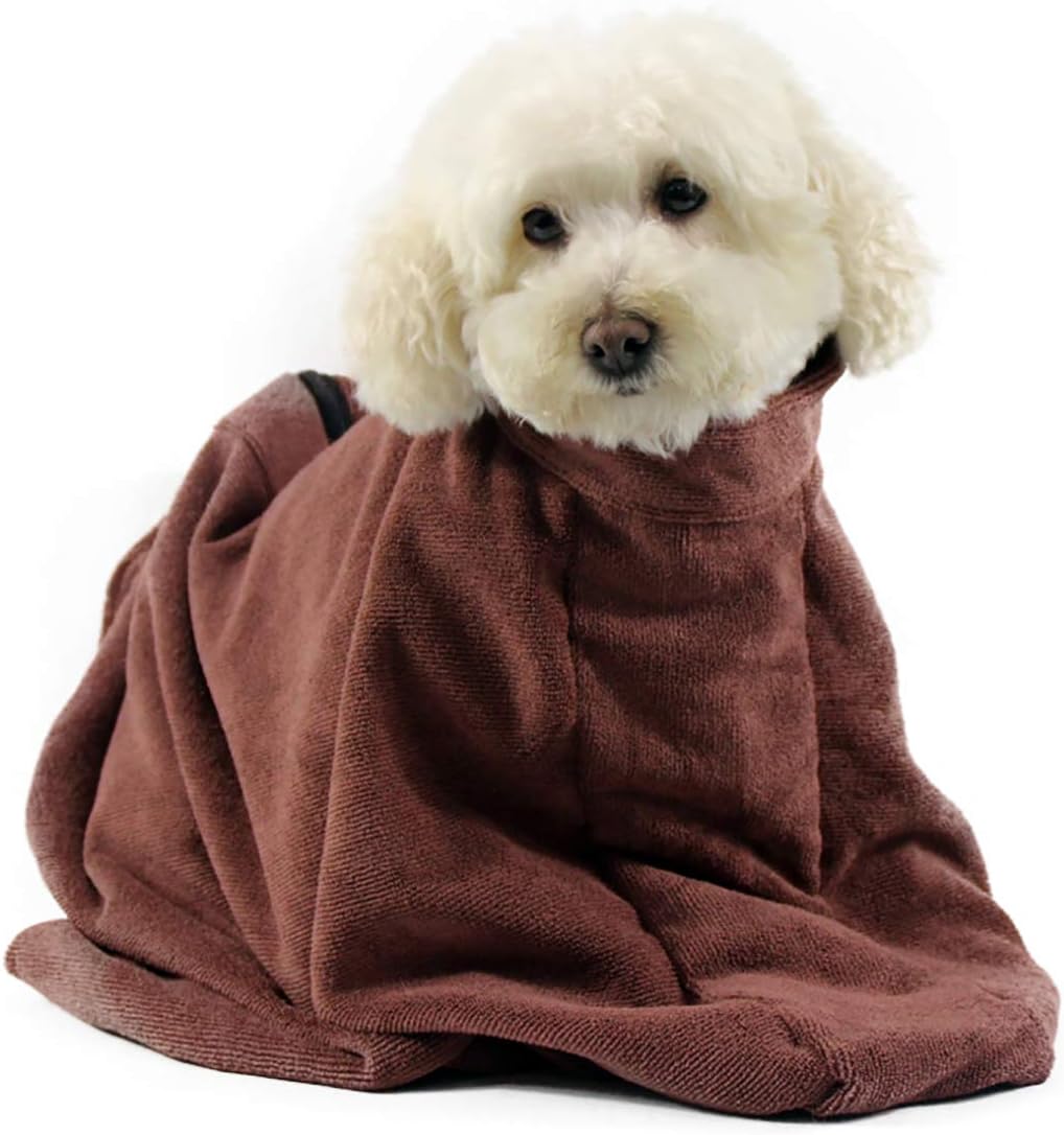 Geyecete Premium Microfiber dog towel bag Dog Drying Bag with Loop Neck Strap,dog bag towel for Large,Medium,Small Dogs-Green-M - Image 5