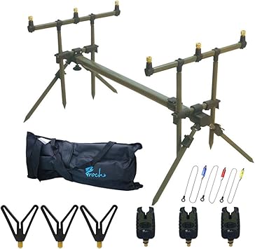 Amazon 鯉釣りロッドホルダー カープ ロッドポッド 3ロッド用 Croch スポーツ アウトドア