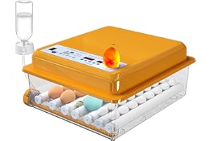 Hethya Incubators for Hatching Eggs, 24-36 Eggs Incubator with Egg Candler, Automatic Egg Turner and Humidity Monitoring, Incubator for Chicken Duck Goose Quail Eggs