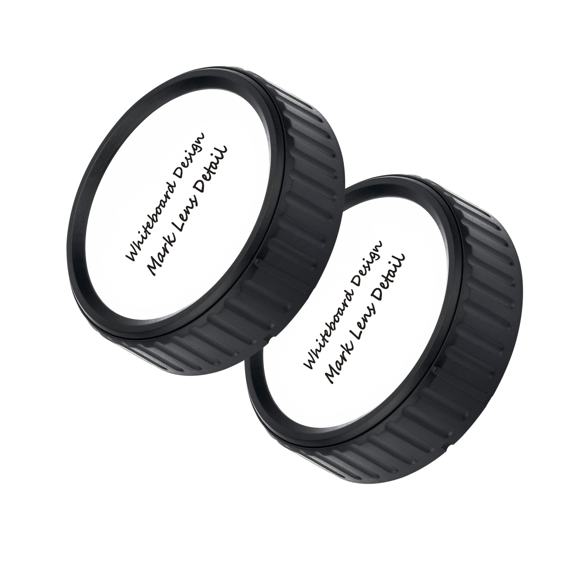 JJC Markable Camera Rear Lens Cap for Canon EOS EF EF-S Mount Lenses - DIY Writable Lens Focal Ranges Organized Better - Pack of 2