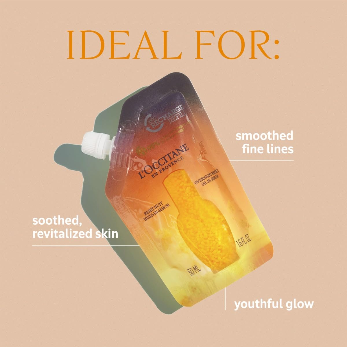 L'Occitane Immortelle Overnight Reset Oil-In-Serum: More Radiant Skin In 1 Night, Smooth Fine Lines, Revitalize Dull Skin, Award-Winner