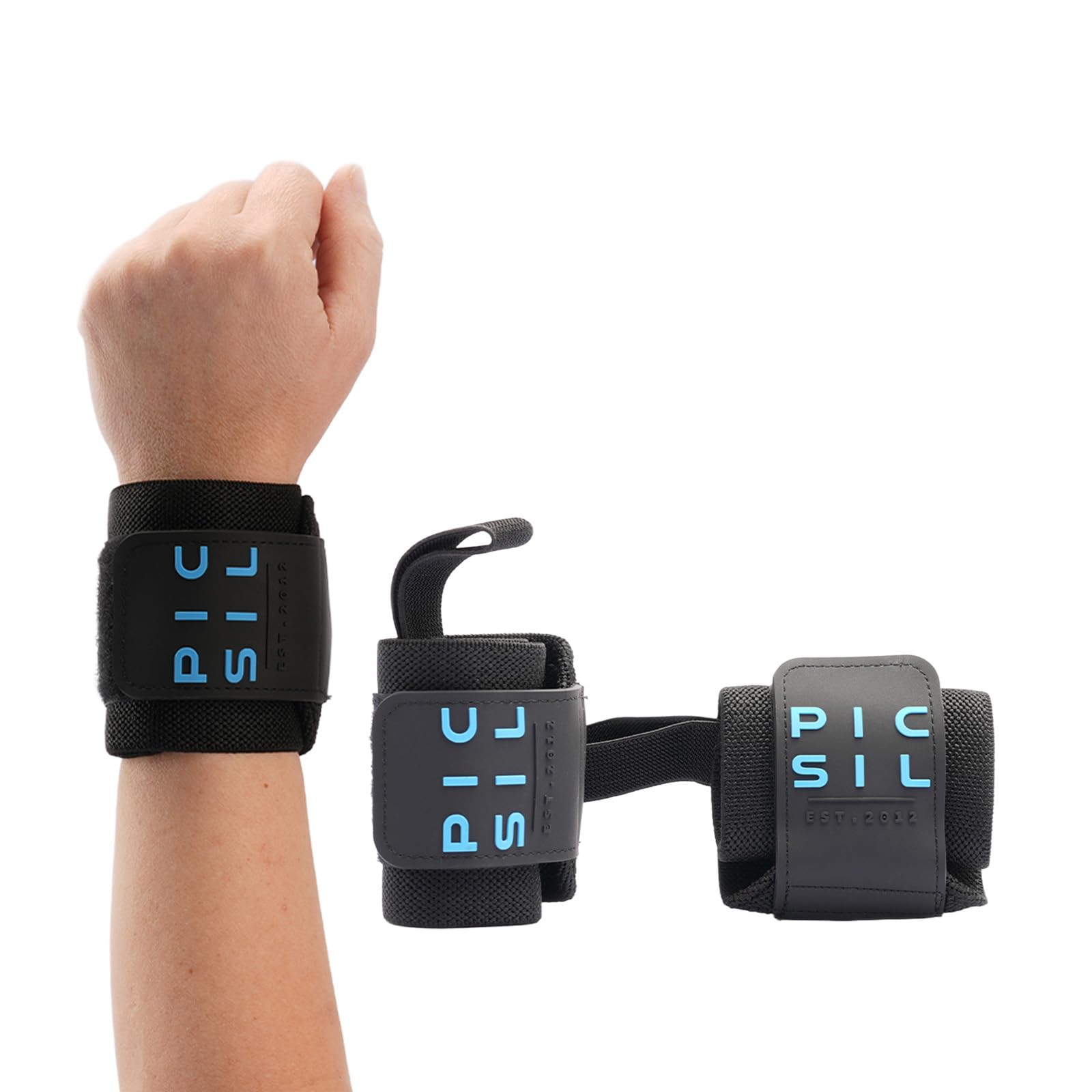 PICSIL - Wrist Support for Cross Training | Reduce Wrist Discomfort | High Performance | Elastic Nylon | Prevents Tendonitis | Ideal for Gym, Bodybuilding, Boxing, Calisthenics | Blue