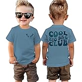 BOUTIKOME Big Brother Shirts Toddler Baby Boy Cool Big Bro Club T-Shirt Summer Tees Announcement Outfit Short Sleeve Tops