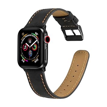 Cyhulu Compatible for Apple Watch Band 40mm, Genuine Leather ...