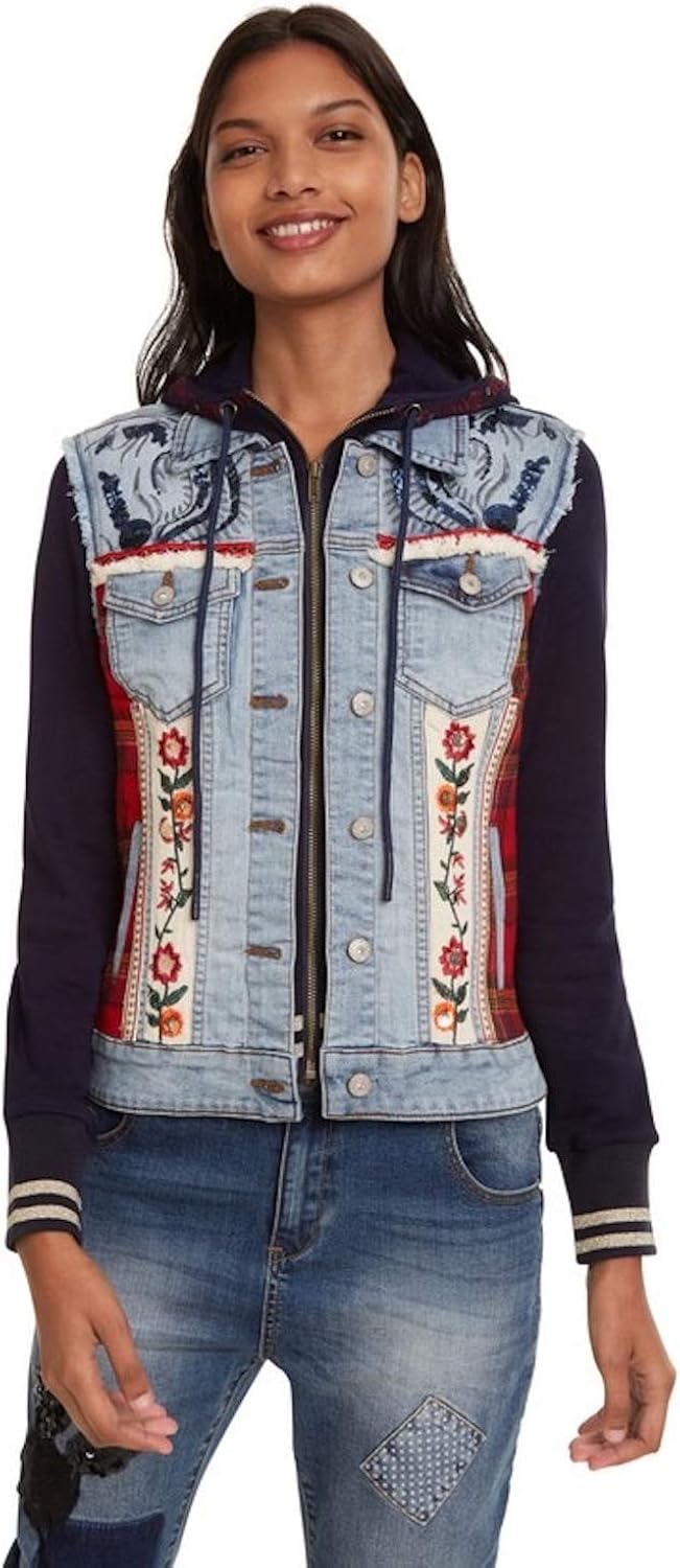 Desigual Cazadora Trucker Denim y Felpa Amazon.es Ropa y accesorios