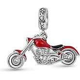 GNOCE Motorcycle Pendant Charm Sterling Silver Dangle Charm For Bracelet/Necklace For Women