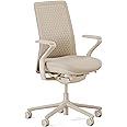 Branch Verve Chair - High Performance Executive Office Chair with Contoured Seat Back and Adjustable Lumbar Rest - High Density Foam Cushion with Aluminum Base - Up to 275 lbs - Wheat